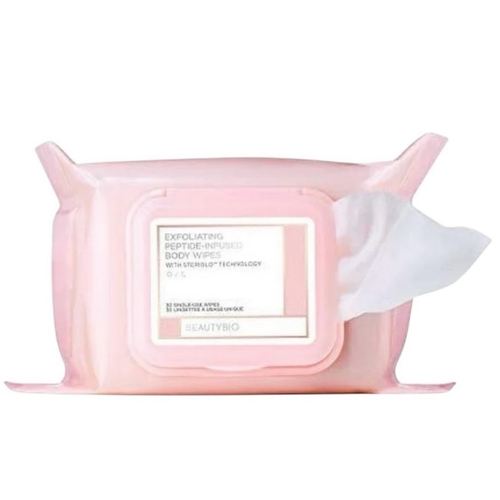 BEAUTYBIO Exfoliating Peptide-Infused Body Wipes NEW Beauty Bio